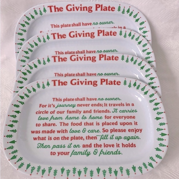 Christmas Holiday Giving Plates / Giving Platters  - set of 4 - Picture 2 of 6
